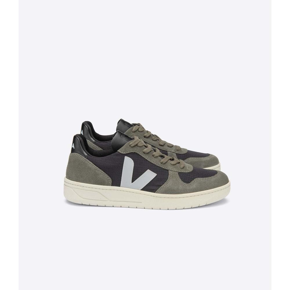 Veja V-10 RIPSTOP Sneakers Heren Black/Grey | NL 325MQZ